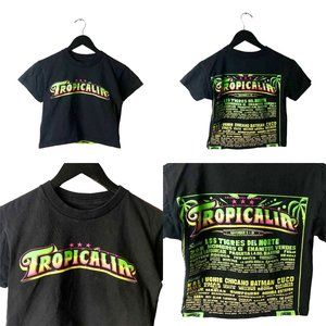 Tropicalia T Shirt Womens Black Small S Brazilian Music Festival Graphic Tee